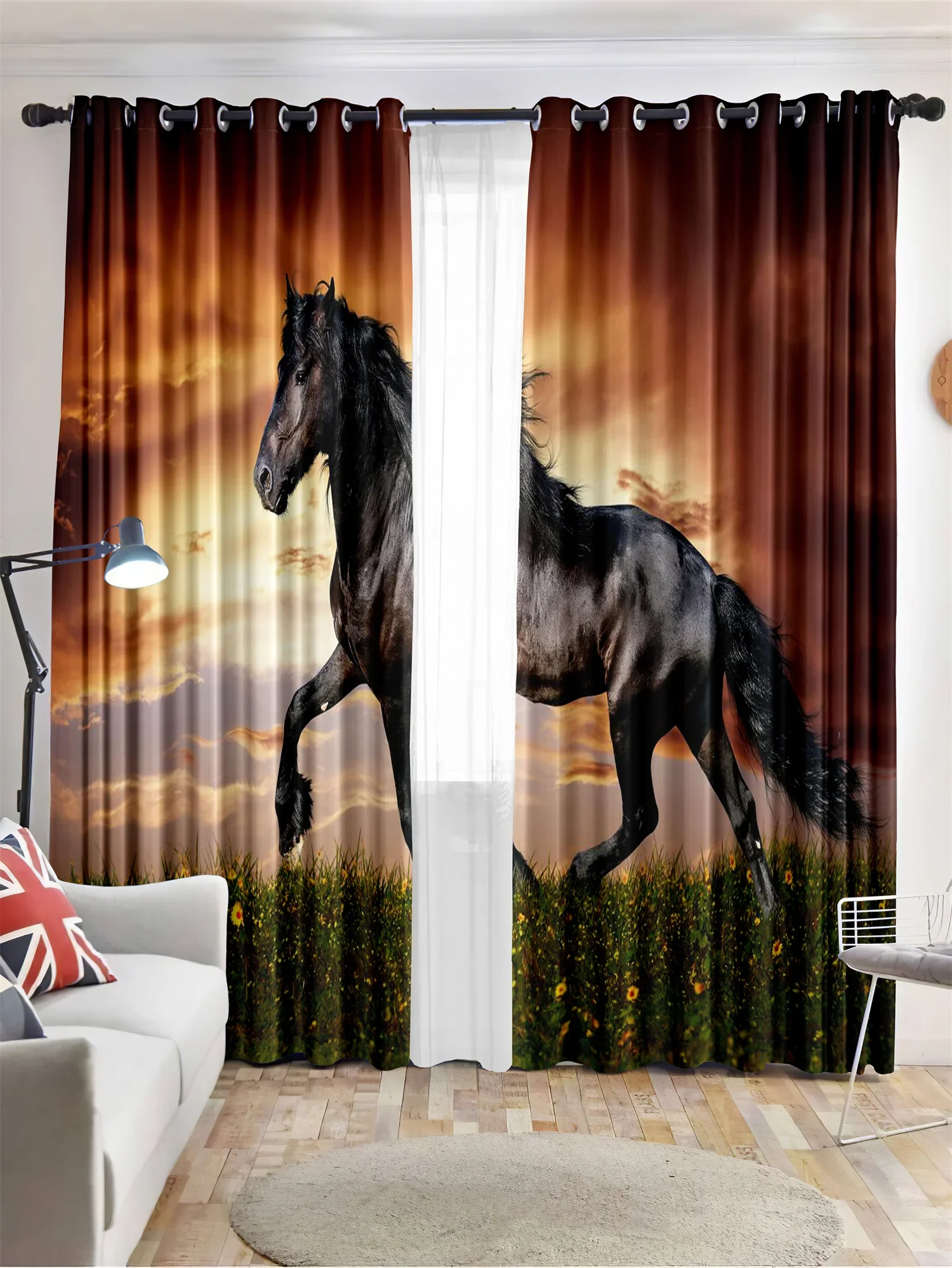 Custom Your Design Photo Pattern Light Filtering Drapes Window Curtains for Living Room Bedroom 2 Pieces Decor