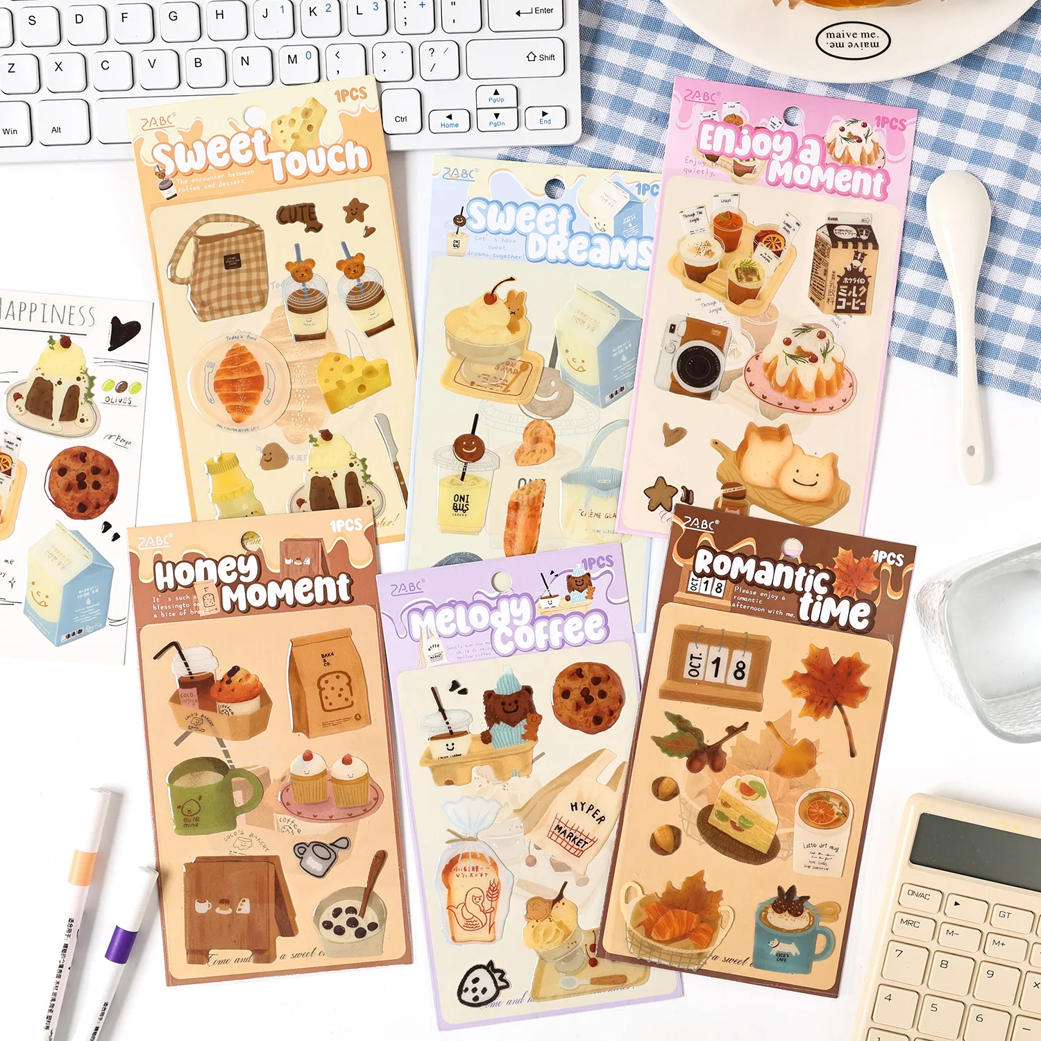 1pcs/1lot kawaii Stationery Sticker Silver Baking House junk journal Decorative Scrapbooking DIY Craft Sticker