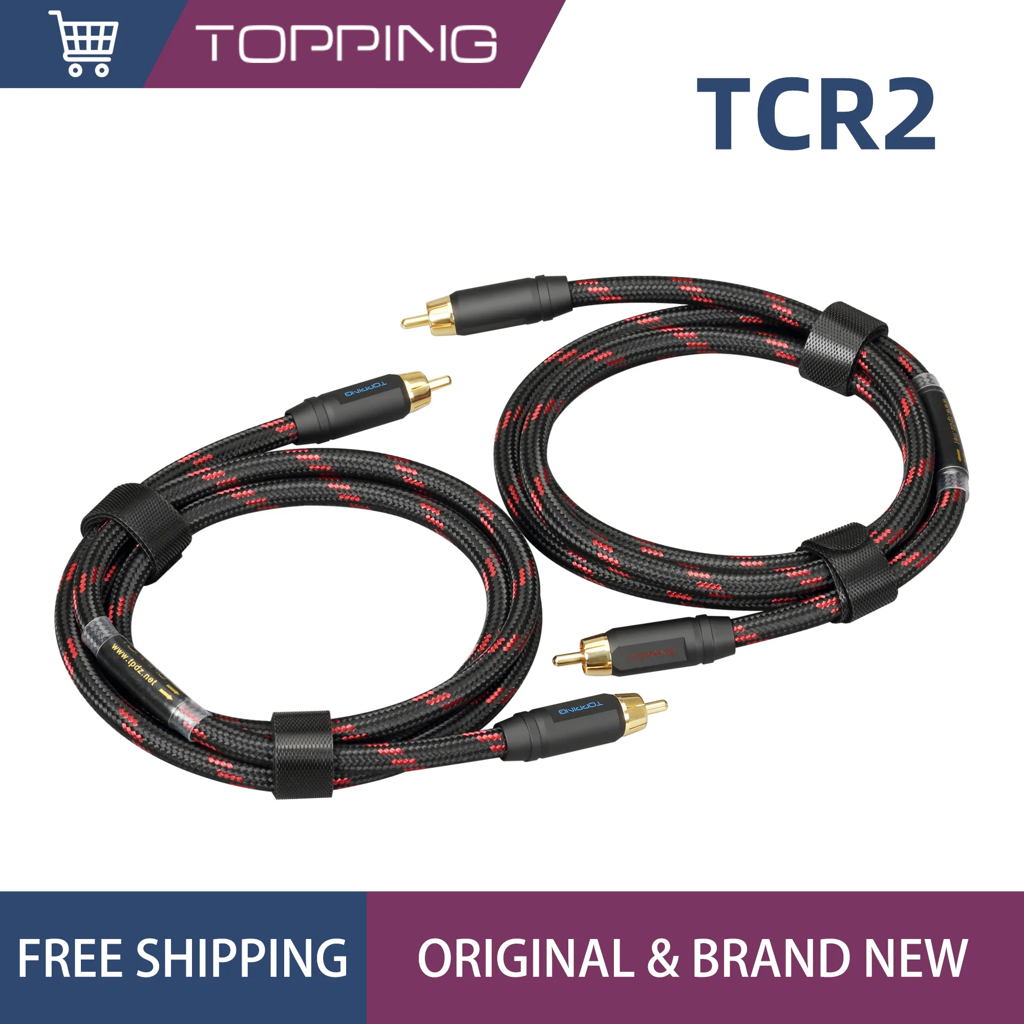 topping-tcr2-6n-単結晶銅金メッキ-rca-プロフェッショナル-オーディオ-ケーブル