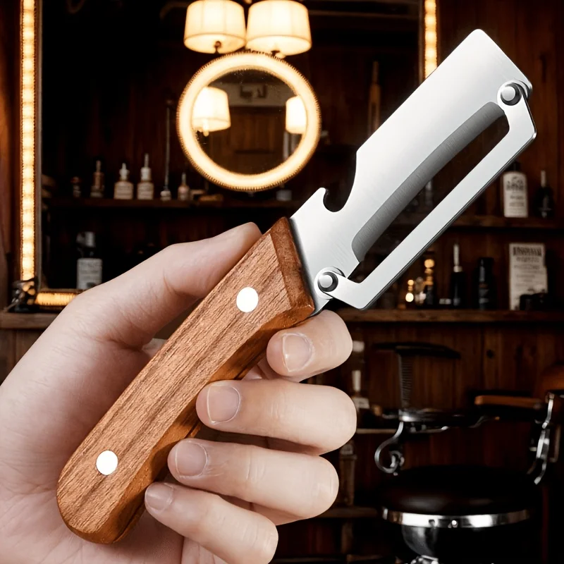 A stainless steel multifunctional vegetable peeler with bottle opener, convenient and labor-saving kitchen tool