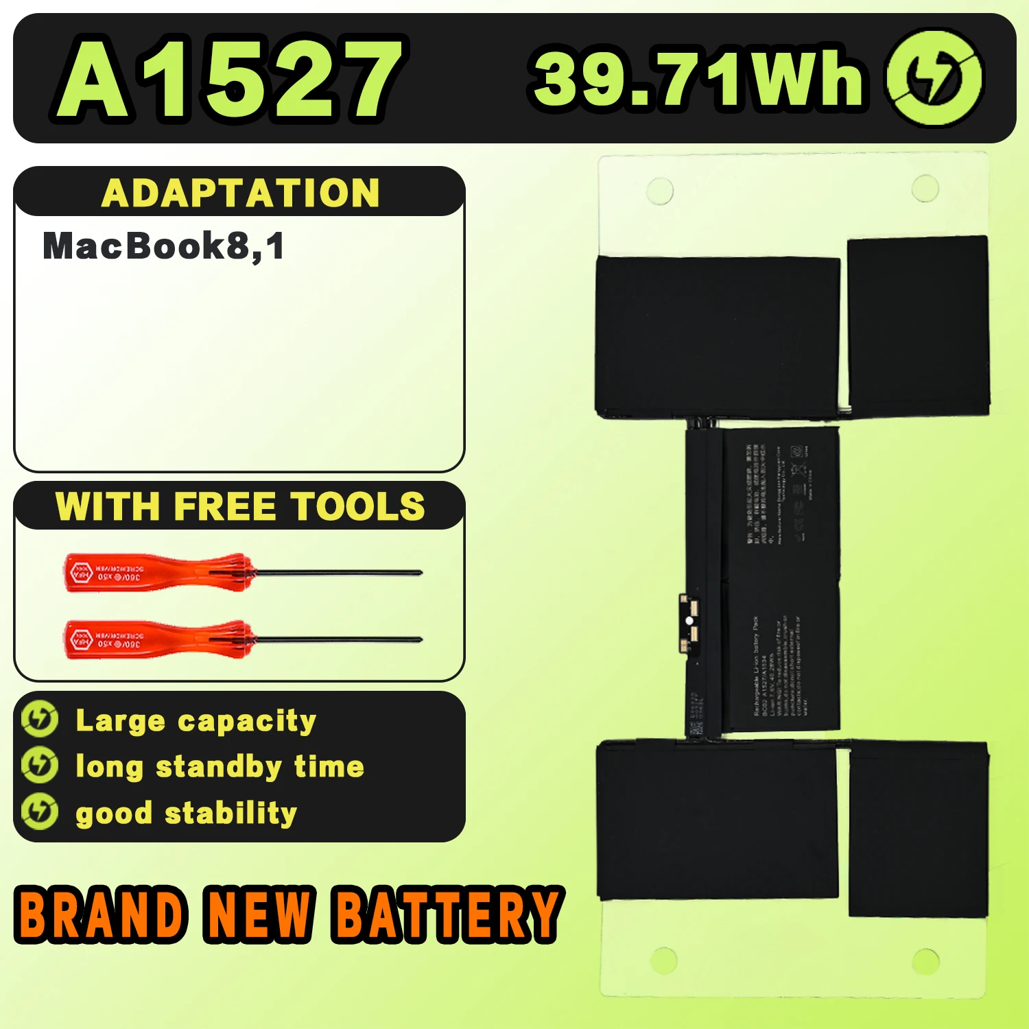 SAT A1527 New Laptop Batteries Replacement For Apple A1534 A1705 2015Year MacBook(12