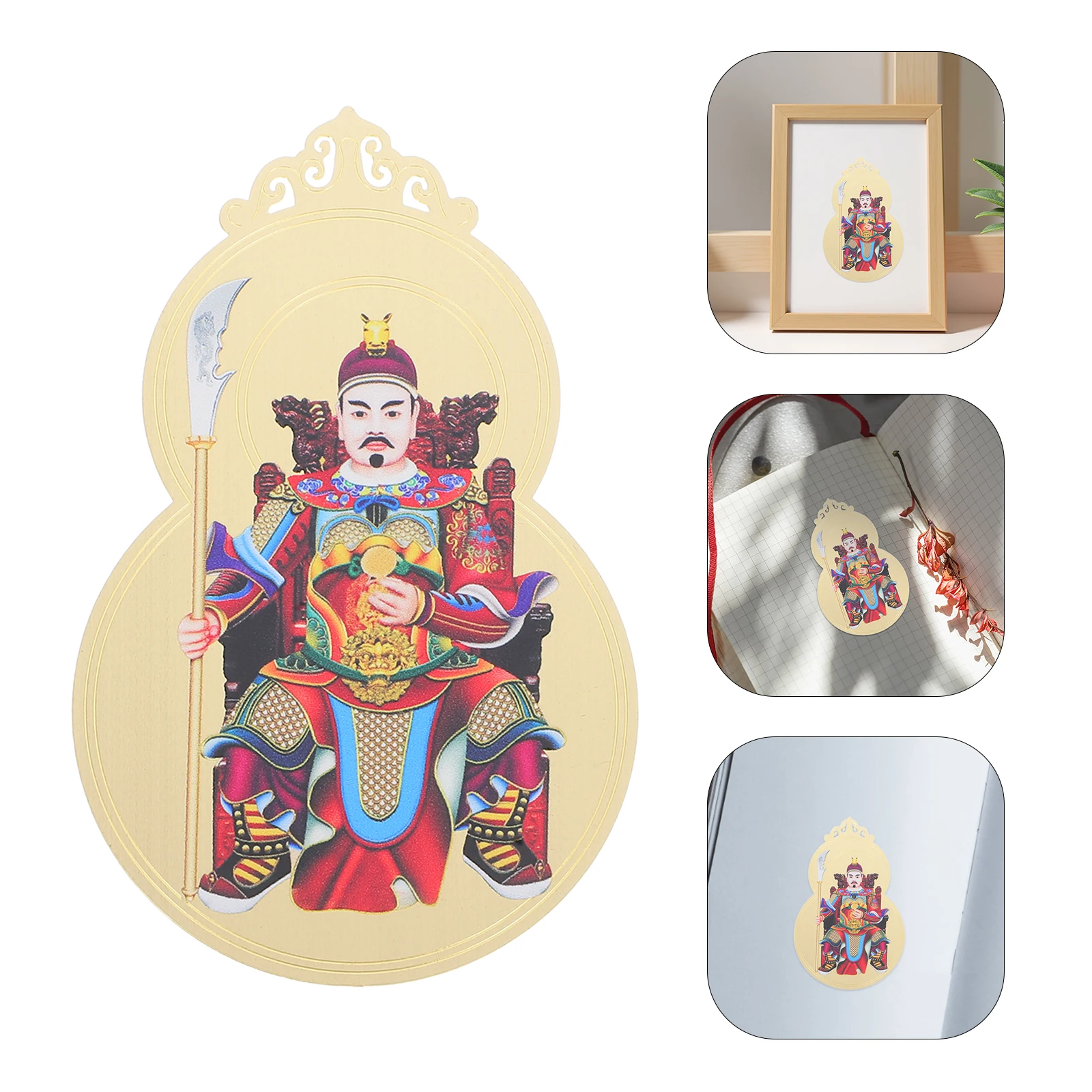 

4 Pcs Tai Sui Card Chinese Good Luck Charm Amulet Cards Lucky New Year Blessing Ornament Copper Ornaments