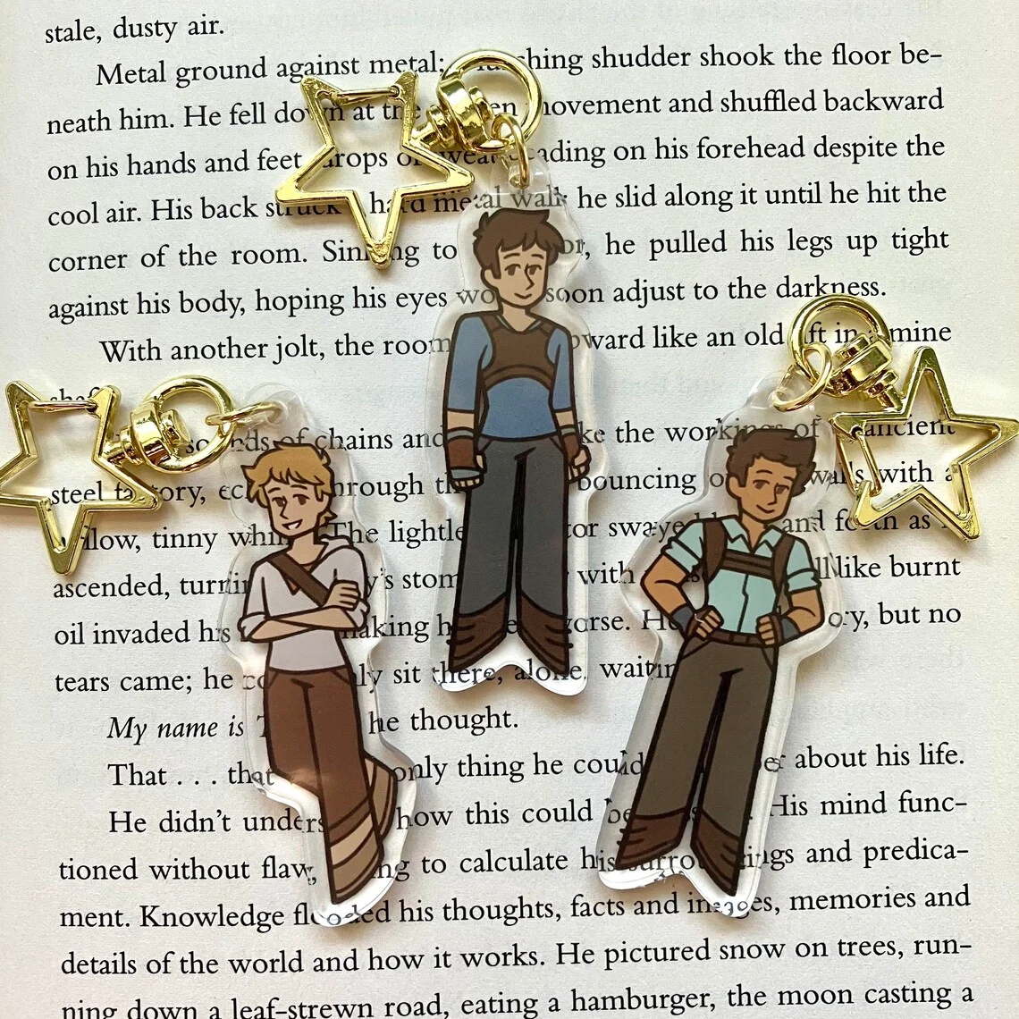 Maze Runner Acrylic Keychain Charms - Unique Design PVC Material for Bag Or Luggage Decoration