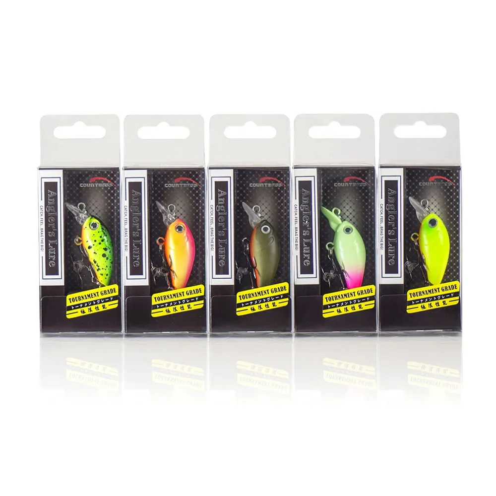 Countbass Wobbler Sinking Crank bait Hard Plastic Fishing Lures, 35mm, 4.3g