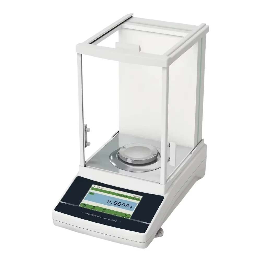 

110g 0.0001g 0.1mg Digital Laboratory Analytical Weighing Balance Scale with 5 Inch Touch Screen Automatic