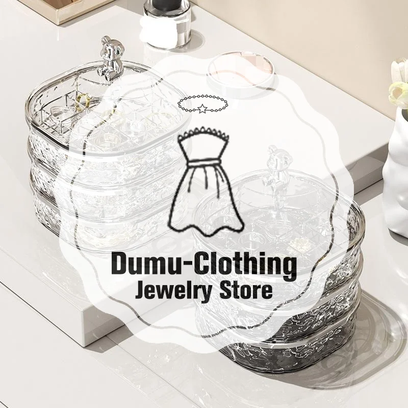 

Rotating Jewelry Box, Transparent Band Partition High-end Exquisite Jewelry Storage Box, Earring, Hairpin And Ring Storage Box