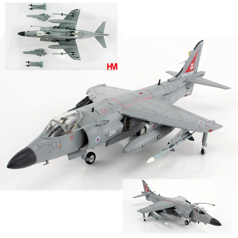 HM 1:72 Scale 2002 Sea Harrier FA.2 Harrier Fighter Jet Military Model Diecast Alloy Classics Toys Souvenir Gifts Static Display