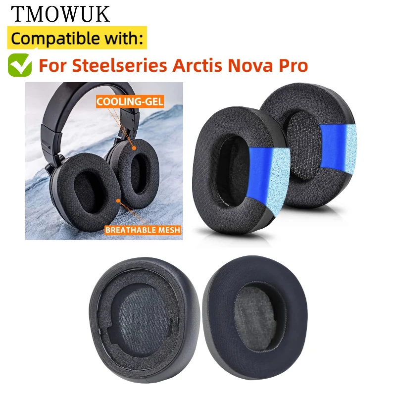 

Replacement Ear Pads Cups Earpad Memory Foam Cushions For Steelseries Arctis Nova Pro Headphones Headset