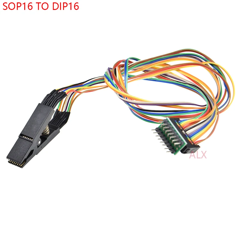 Sop Soic Soic16 Sop16 Flash Chip Ic Test Clips Bios Programmer Sop16 To Dip16 Socket Adapter Converter