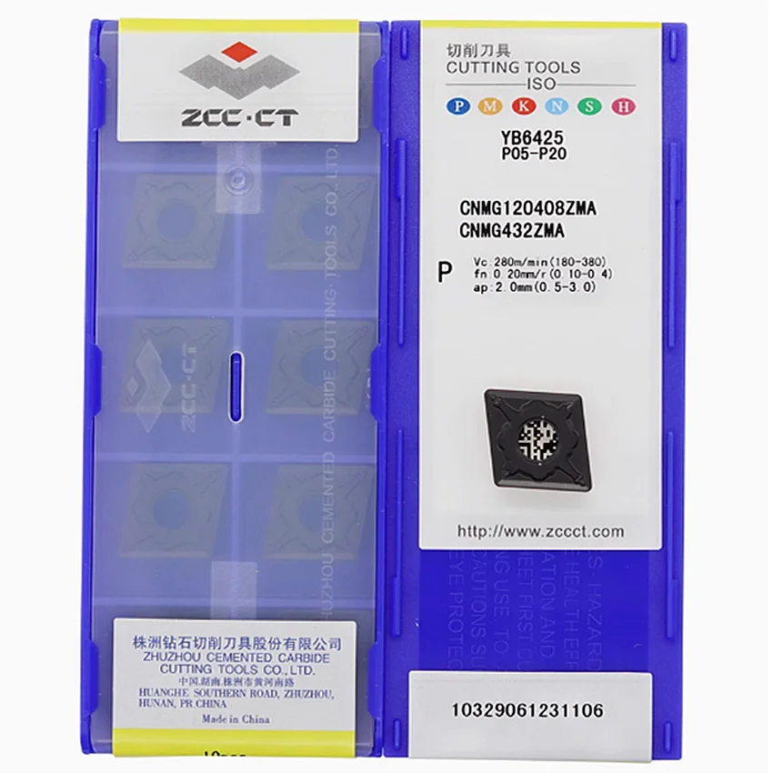 CNMG120408ZMA YB6425/CNMG120412ZMA YB6425/CNMG120412ZMA YB6315 ZCC.CT CNC carbide inserts Turning inserts For Steel 10pcs/box