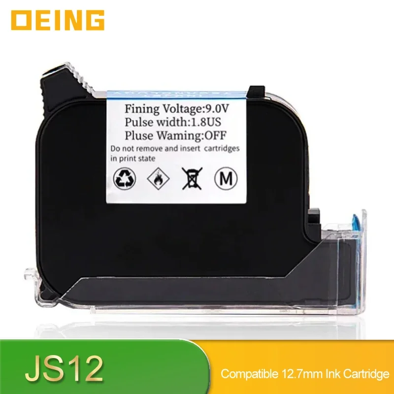 JS12 JS12M Compatible Ink Cartridge 600DPI 12.7mm handheld inkjet printer ink cartridge Fast Dry Eco Solvent Ink Cartridge