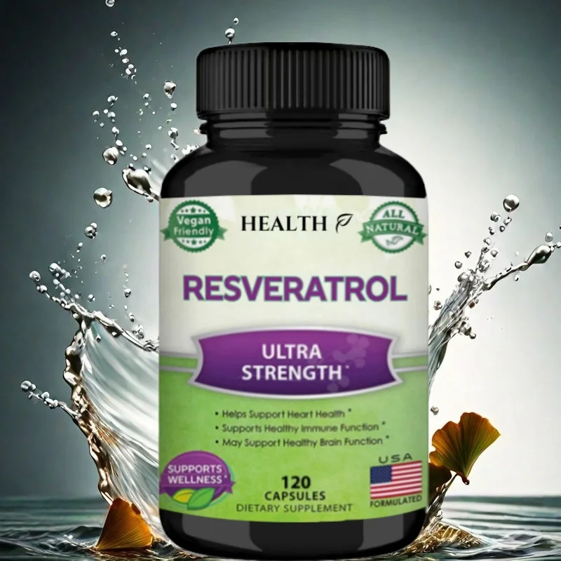 HEALTH Resveratrol 1000mg, 120 Capsules - Vegan, Gluten Free, Non-GMO