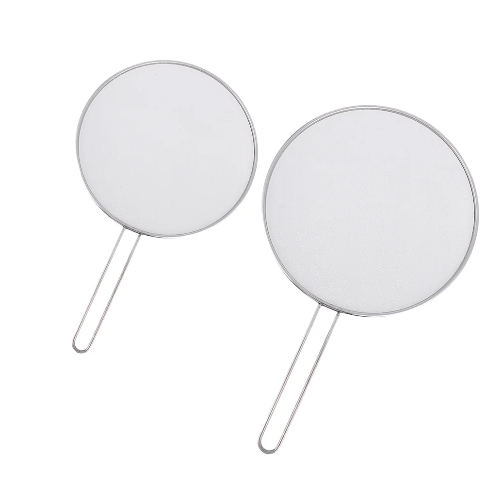 

2pcs Stainless Steel Mesh Pot Cover 25Cm 33Cm Explosion Proof Anti Smoke Grease Splatter Screen Filter Lid For Kitchen Cooking