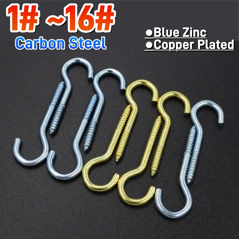 3-50pcs Sheep Eye Hook Screws Self-tapping Screw Light Hook Ring Question Mark Hooks Ceiling Hooks Cabinet Keys Cup Hangers