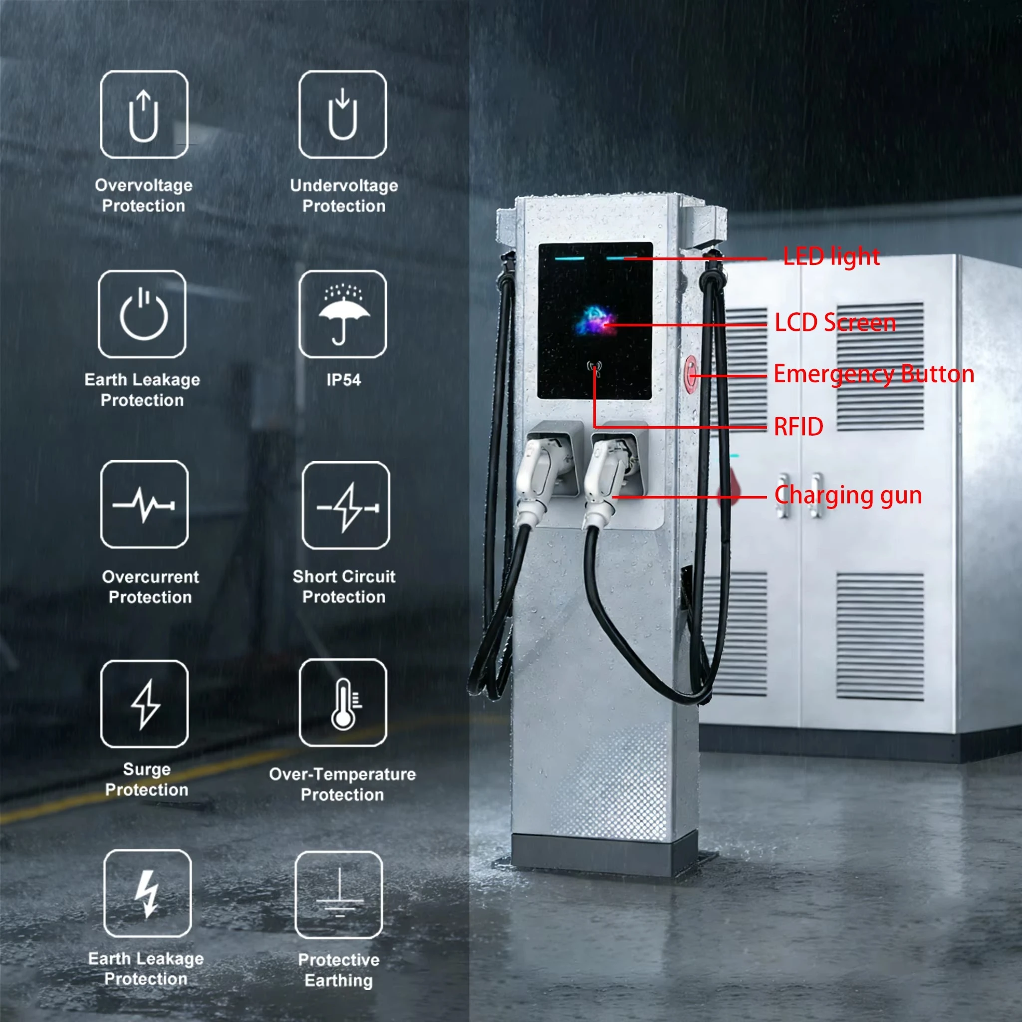 720KW Split-Type Power Cabinet EV Quick Charging Station Electric Vehicle DC Charging Pile for Mine Heavy Truck