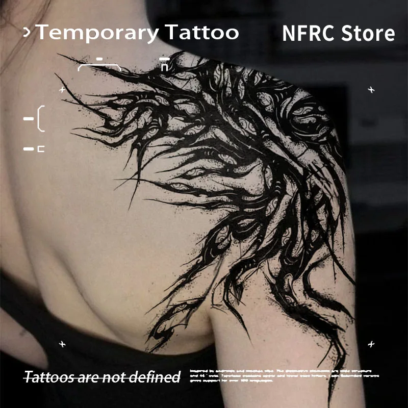 Temporary Tattoos Fake Tattoo Dark Evil‑Eye Root Herbal Juice Sticker Fancy Toys for the Best Adolescents Tatoo Stickers Hotwife