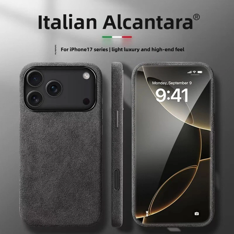 

For iPhone17 Pro Max Case Luxury Alcantara material with Built-in Magnetic breathable skin-friendly Case for iPhone17Pro /17 Air