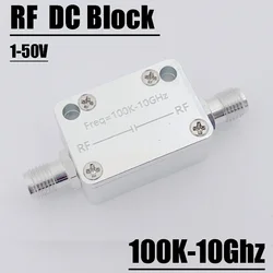 100K-10Ghz RF izolator SMA DC 1-50V niska strata napięcia izolacyjnego dla krótkofalowego wzmacniacza szerokopasmowego