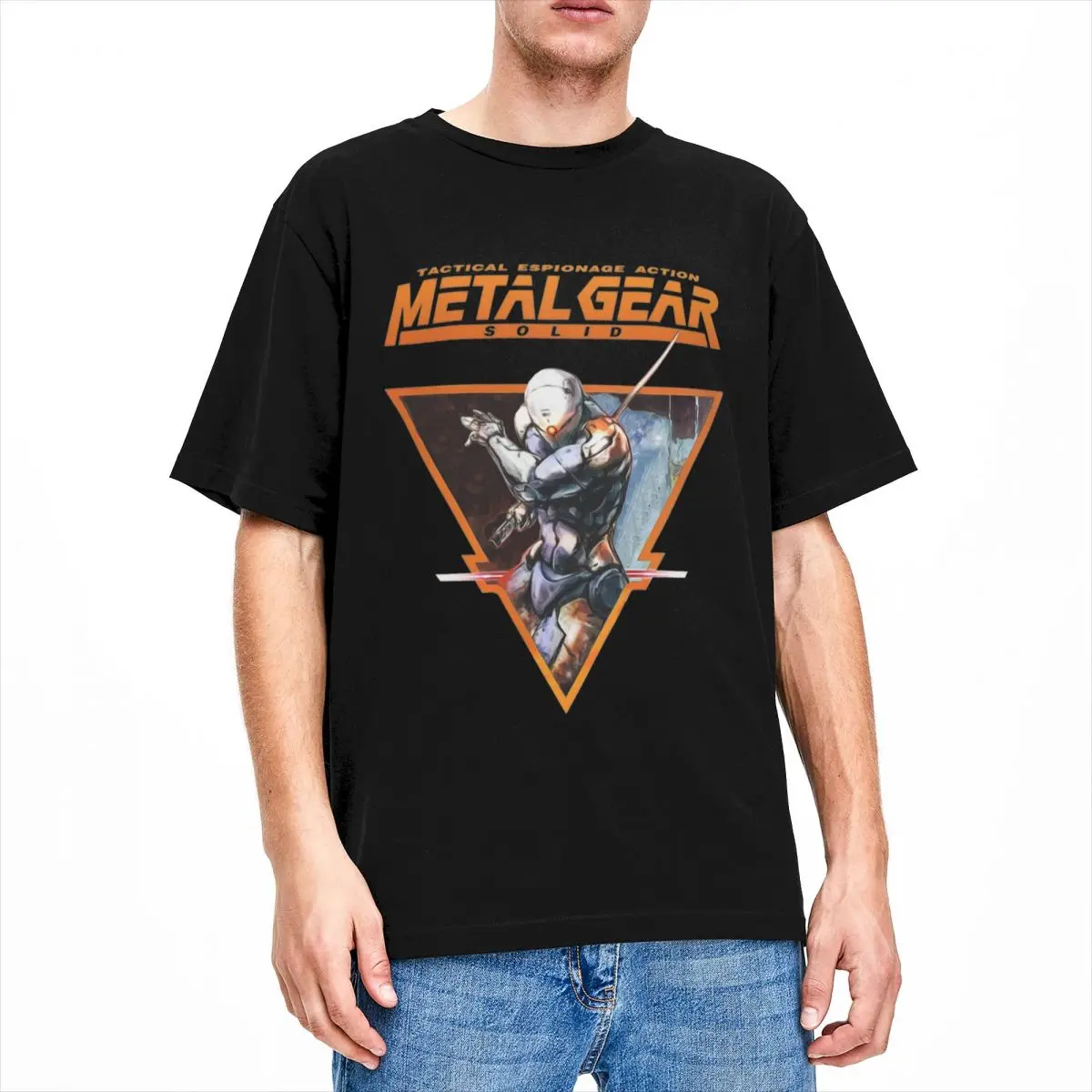 Men Women's T-Shirts Metal Gear Solid Games Merch Novelty Pure Cotton Short Sleeve MGS1 Solid Snake T Shirt Crew Neck Tops Adult