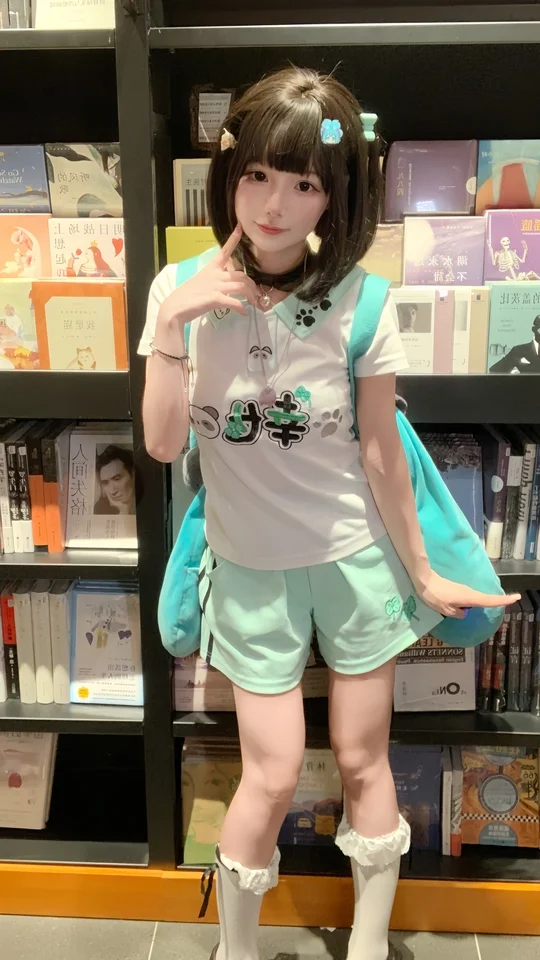 

Panda Embroidery Polo Shirt Soft Girl 2025 Summer New Short Sleeve T-Shirt Top and Shorts Two Piece Sets Womens Outifits