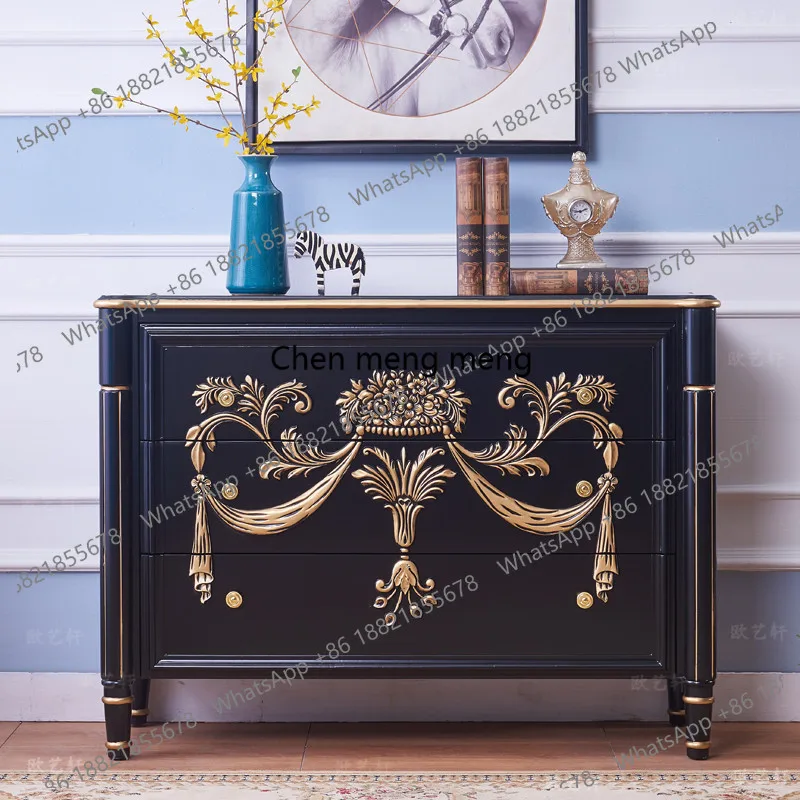 Supreme European and American entrance cabinets, foyer luxury decorative cabinets, side cabinets