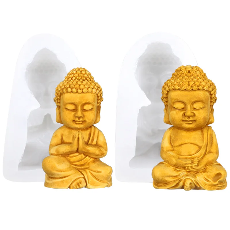 3d buda vela fondant molde de silicone molde silicona buda aromaterapia cera artesanato ferramentas de decoração resina velas fazendo suprimentos