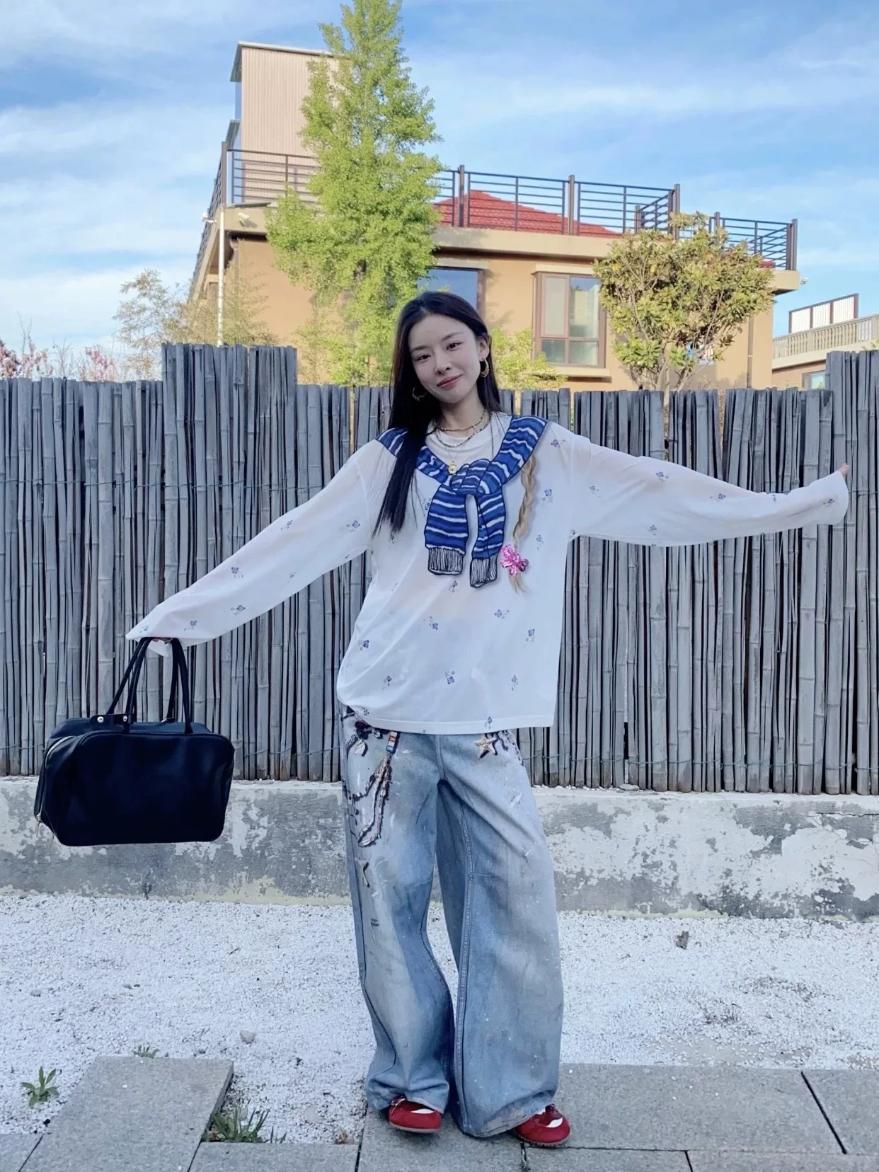 Lenço Floral Pintado à Mão, Estilo Solto, Design de Trança para Cabelo, Top Respirável de Verão para Mulheres