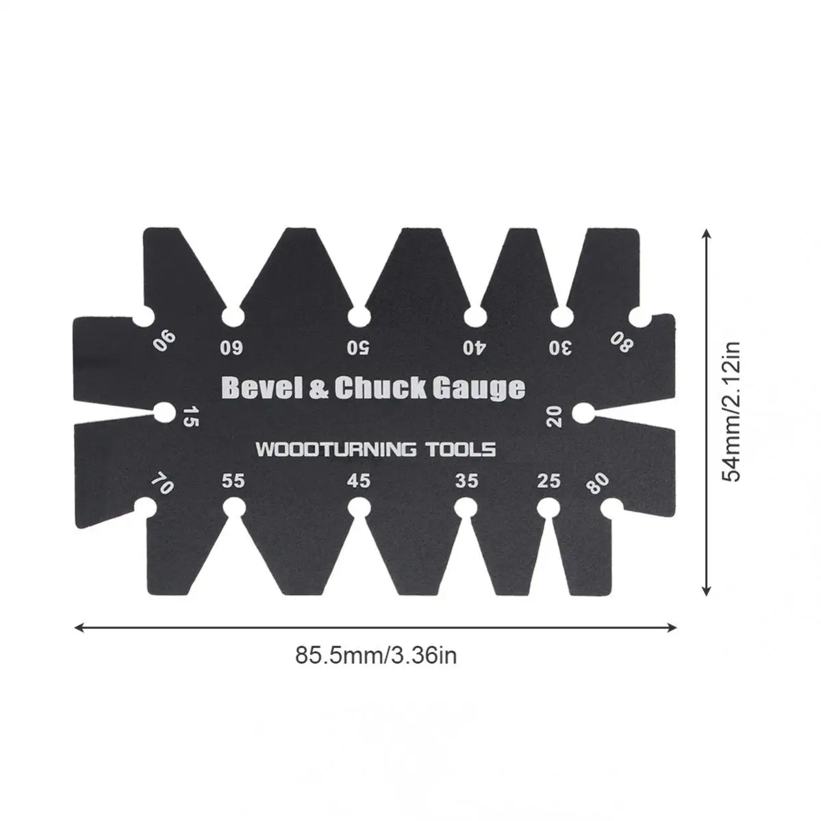 Outil de jauge de mandrin résistant, jauge de biseau 15-90, outils de tournage du bois, gabarit de réglage, rabot, mesure de pointe, gabarit d\'angle