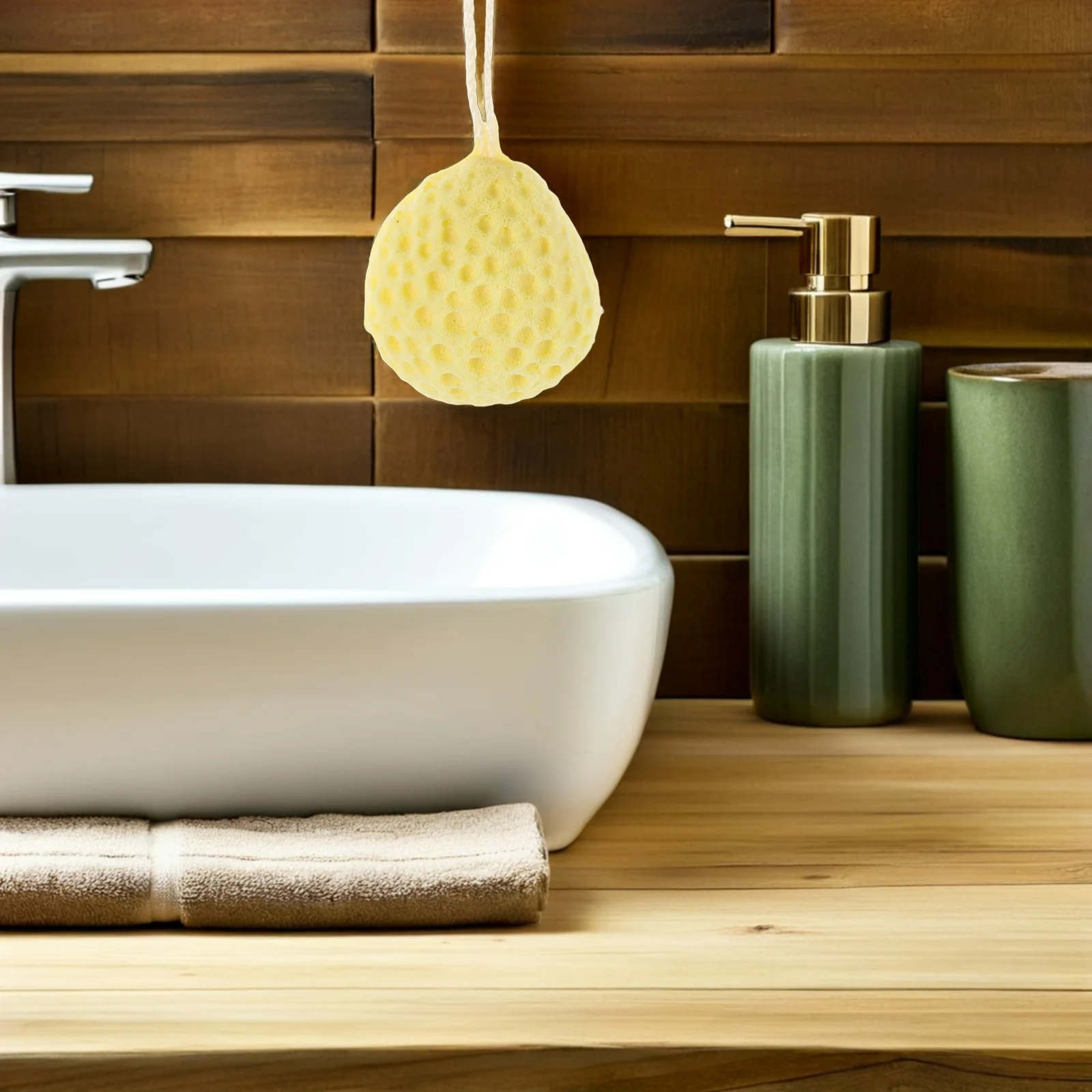 

Exfoliating Bath Sponge Honeycomb Design Soft Mesh Pouf for Body Deep Cleaning Reusable Loofah Shower Scrubber for Sensitive