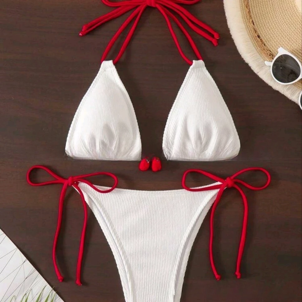 Women's Swimsuit Sexy Bikinis Sets Solid Two Piece Swimwear Bathing Suits Summer Brazilian Beachwear Pool Bather Swimming Suits