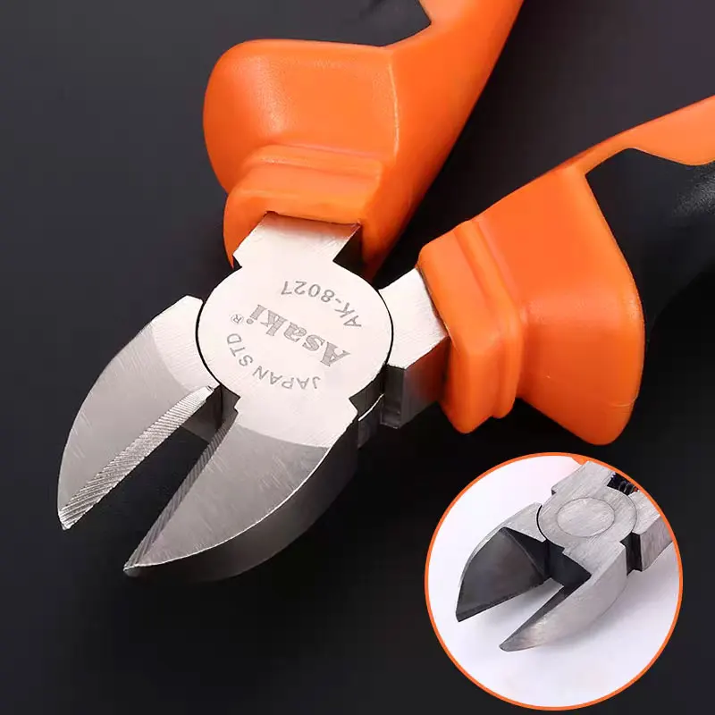 

Precision Mini Nippers Side Cutting Pliers Professional Grade Flush Cutters ESD Safe Grip Hardened Carbon Steel Diagonal Pliers