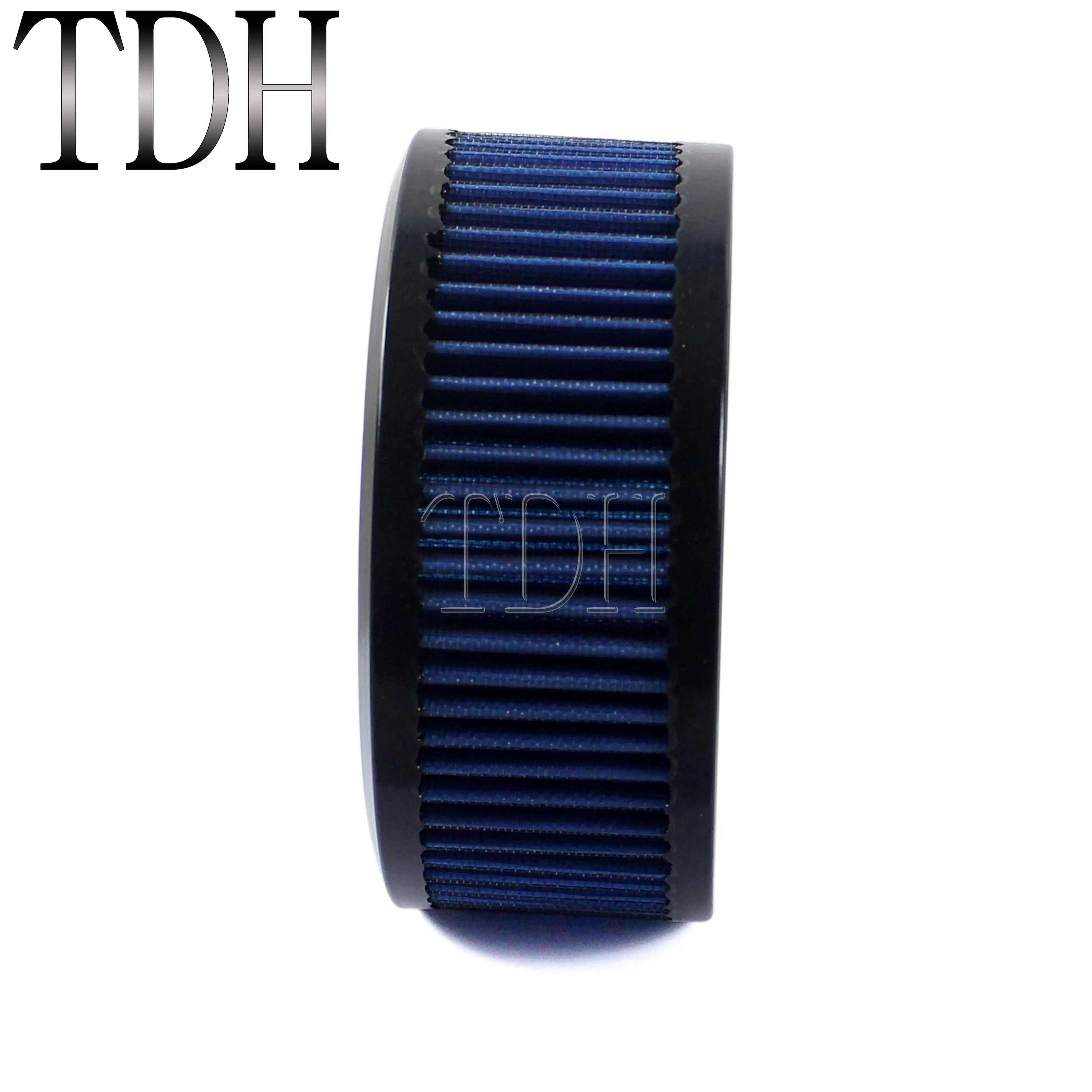 Blue Motorcycle High Flow Round Air Filter 4.625\