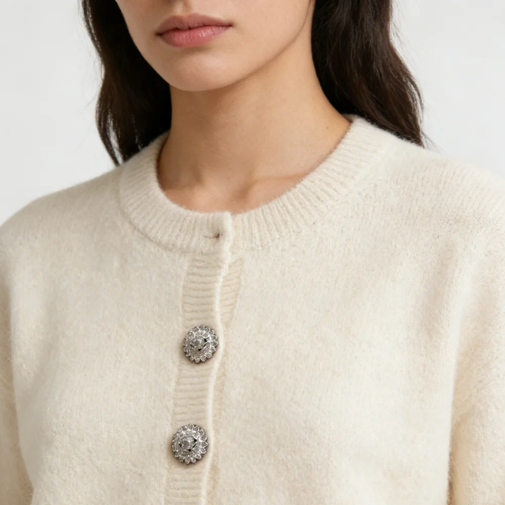 

Round Diamond Small Button Pearl Hand sewn Button Small Fragrant Decorative Button DIY Clothing Accessories Accessories