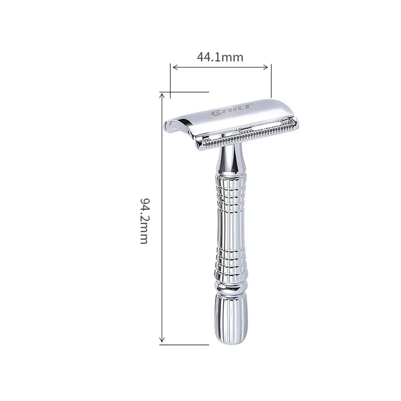 BAILI-maquinilla de afeitar clásica de seguridad, afeitadora Manual exquisita y tradicional de doble filo, BT171, versión mejorada