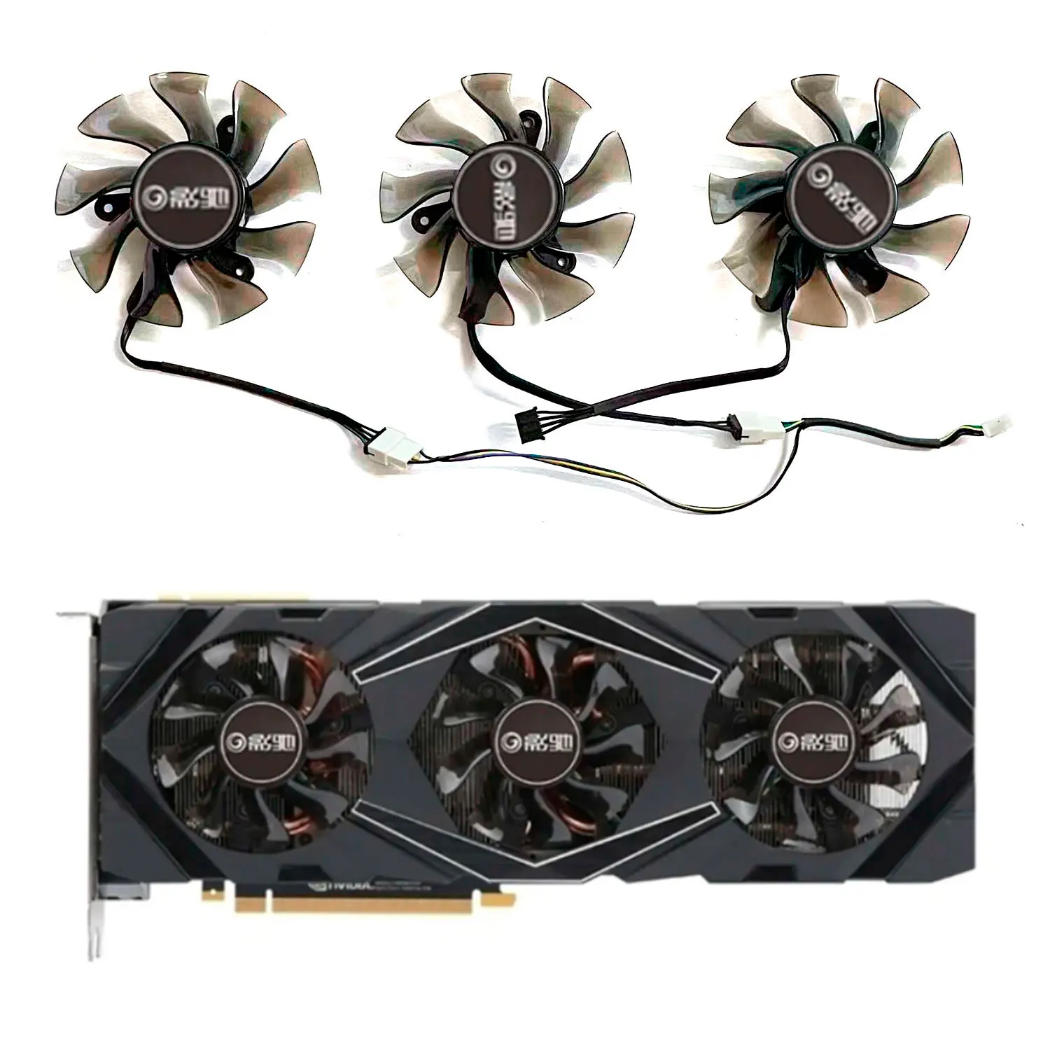 

New 75MM 4pin GA82S2H RTX 2070 2080TI GPU fan for KFA2 GALAX GeForce RTX 2070 2080Ti SG version graphics card replacement