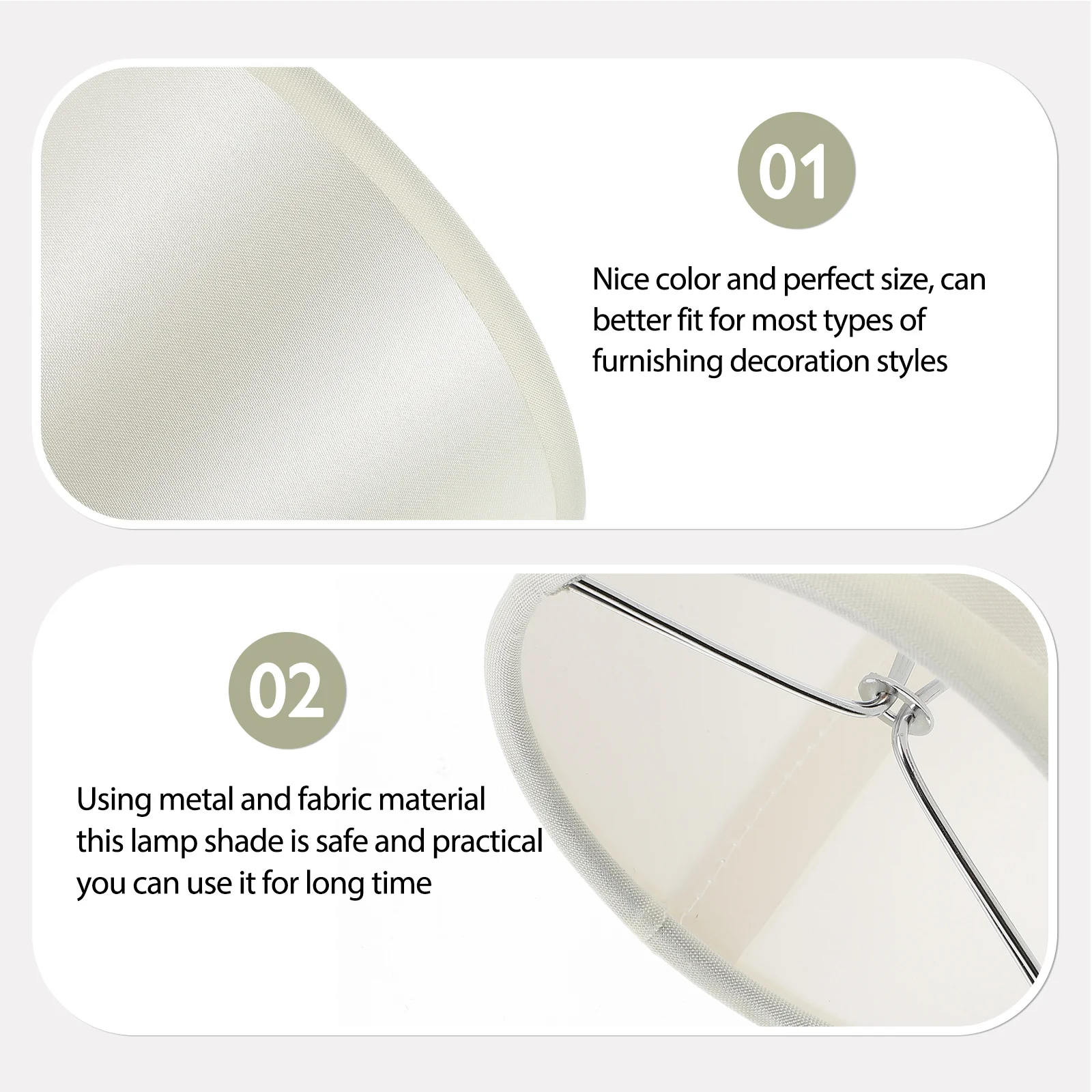 

Linen Lamp Fabric Lampshade Chandelier Small Elegant White Hardware Pendant Light Shades