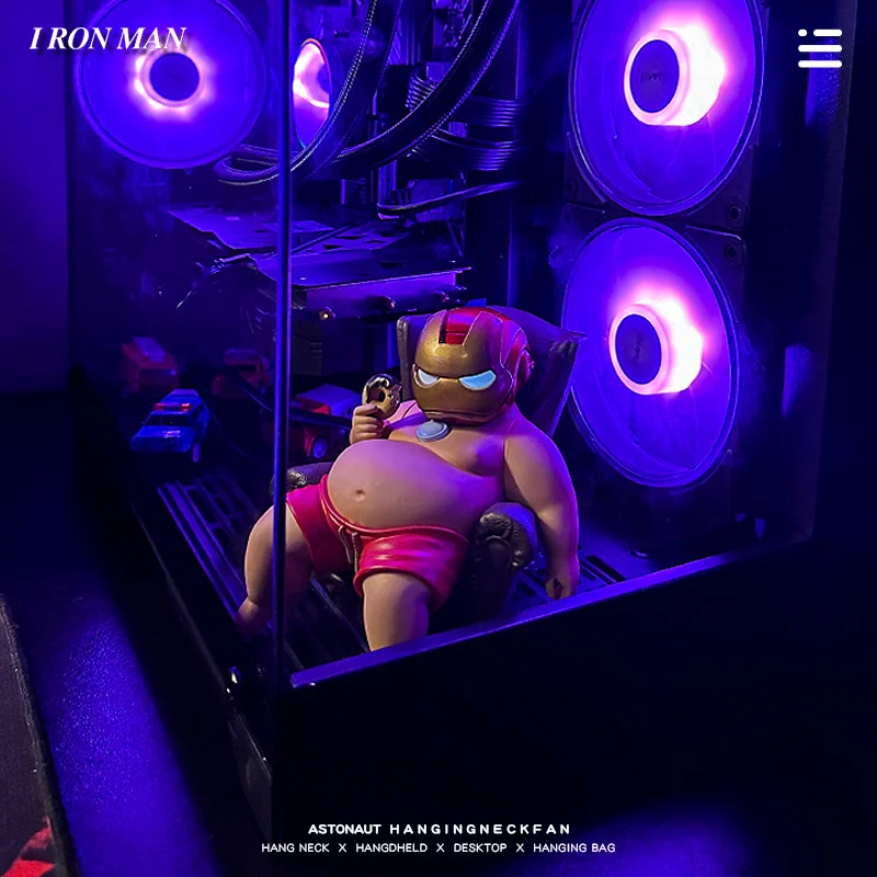 السمين الرجل الحديدي مضحك عمل الشكل الإبداعية المزحة الأخ العصرية لعبة سطح المكتب زخرفة شخصية تحصيل هدية عيد ميلاد #4