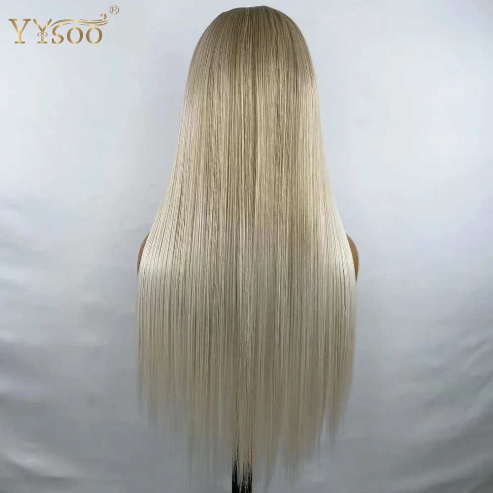 YYsoo Lange 60/103 Seidige Gerade 13x6 Futura Synthetische Spitze Front Perücken für Frauen Japan Wärme Beständig Glueless Highlights perücke