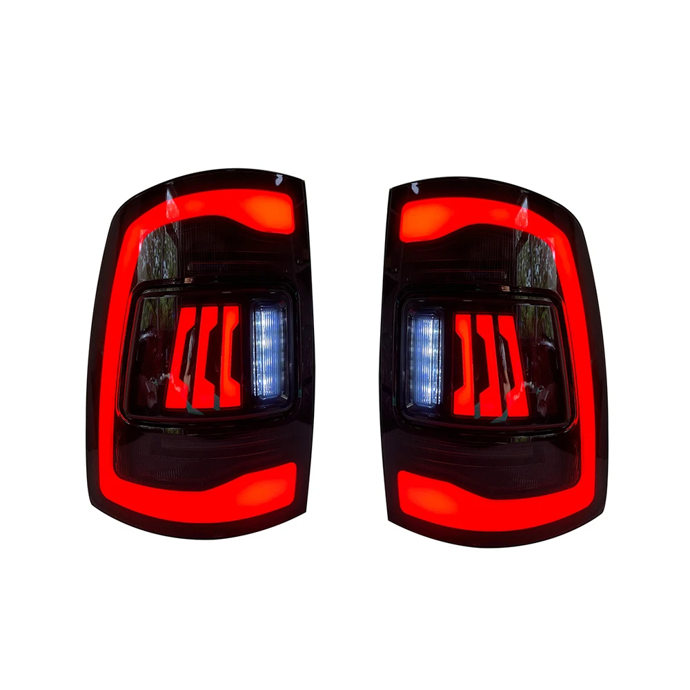 1 Pair Car Exterior LED Taillight For Ram 1500 2009-2019 Ram 2500 3500 2014-2020 With Yellow Turn Signal Lights