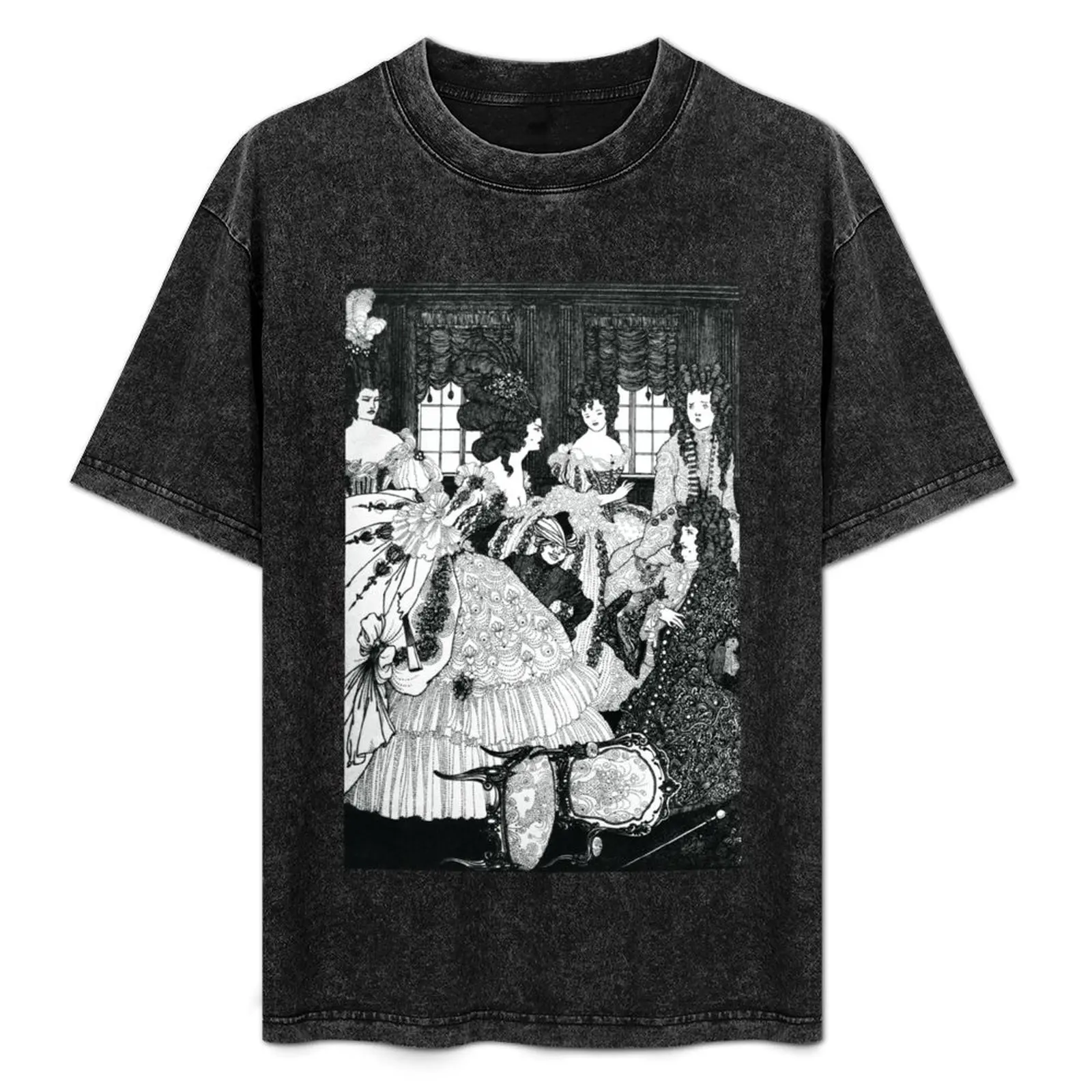 

The Battle of the Beautiful - Aubrey Beardsley T-Shirt Minimalist Plain Crew Neck T-Shirt