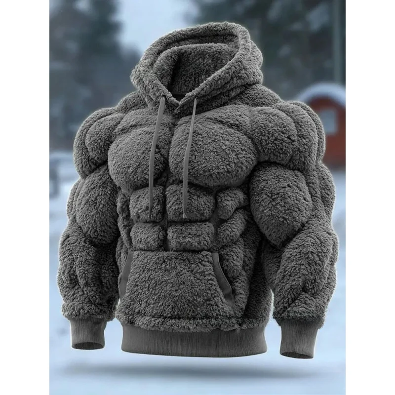 Мужская модная уличная толстовка с капюшоном, осенне-зимняя флисовая толстовка с 3D принтом, полиэфирная ткань, круглый вырез, длинный рукав