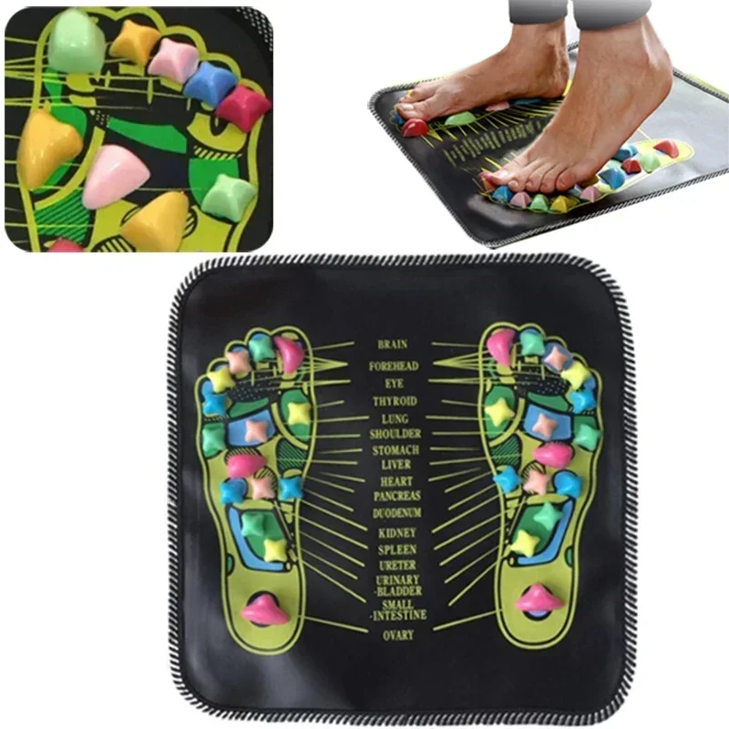 

Foot Massage Mat Acupressure Relax Massage Pad Trigger Point Heath Therapy Relax Pain Stress Relief Reflexology Walk Stone Road