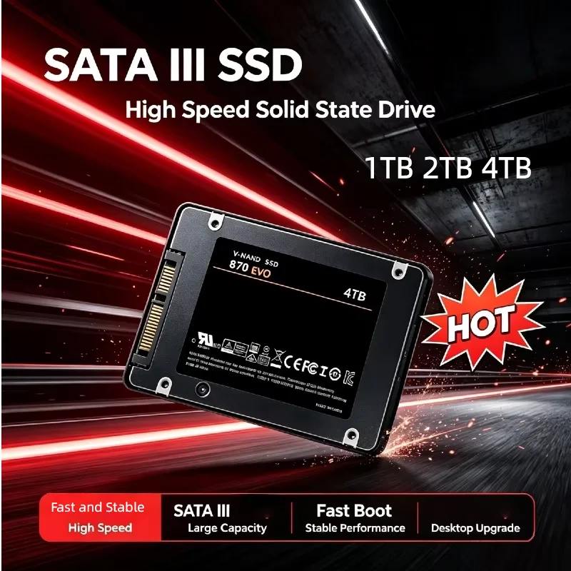 SATA III 2.5"  Solid State Drive 1TB 2TB Original Internal SSD Hard Disk 870-EVO High Performance SSD for Desktop Notebook PC