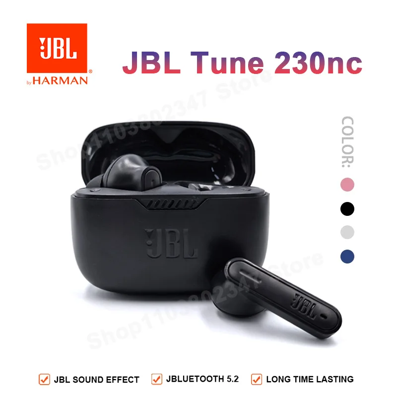 Original JBL Tune 230nc TWS Wireless Bluetooth Headset Stereo Bass  Sports Earphone with Microphone Headphone T230nc HK edition