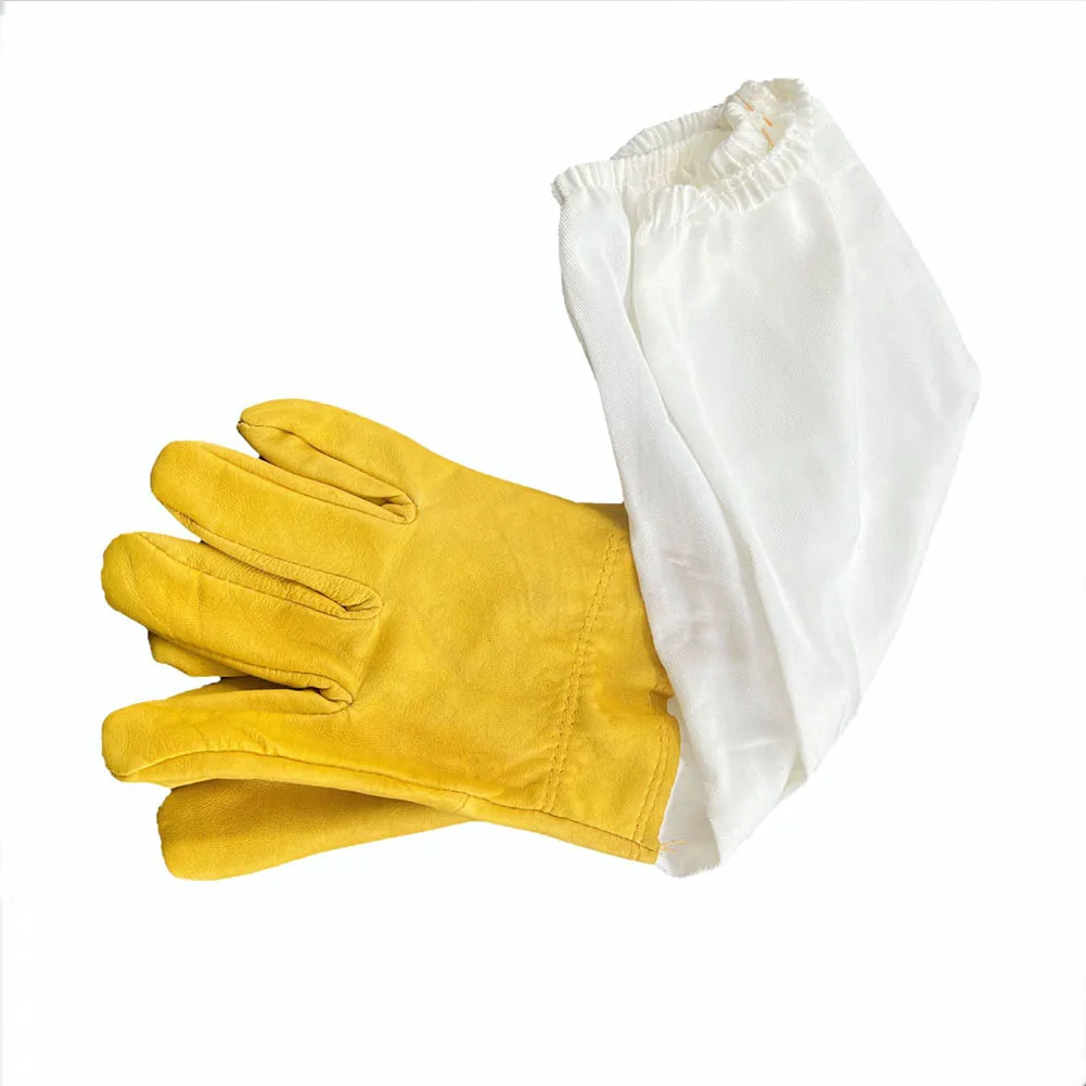 Bee Gloves Sheepskin Anti-bee Beekeeping Tools For Beekeeper Protective Glove Canvas Beekeeping Equipment