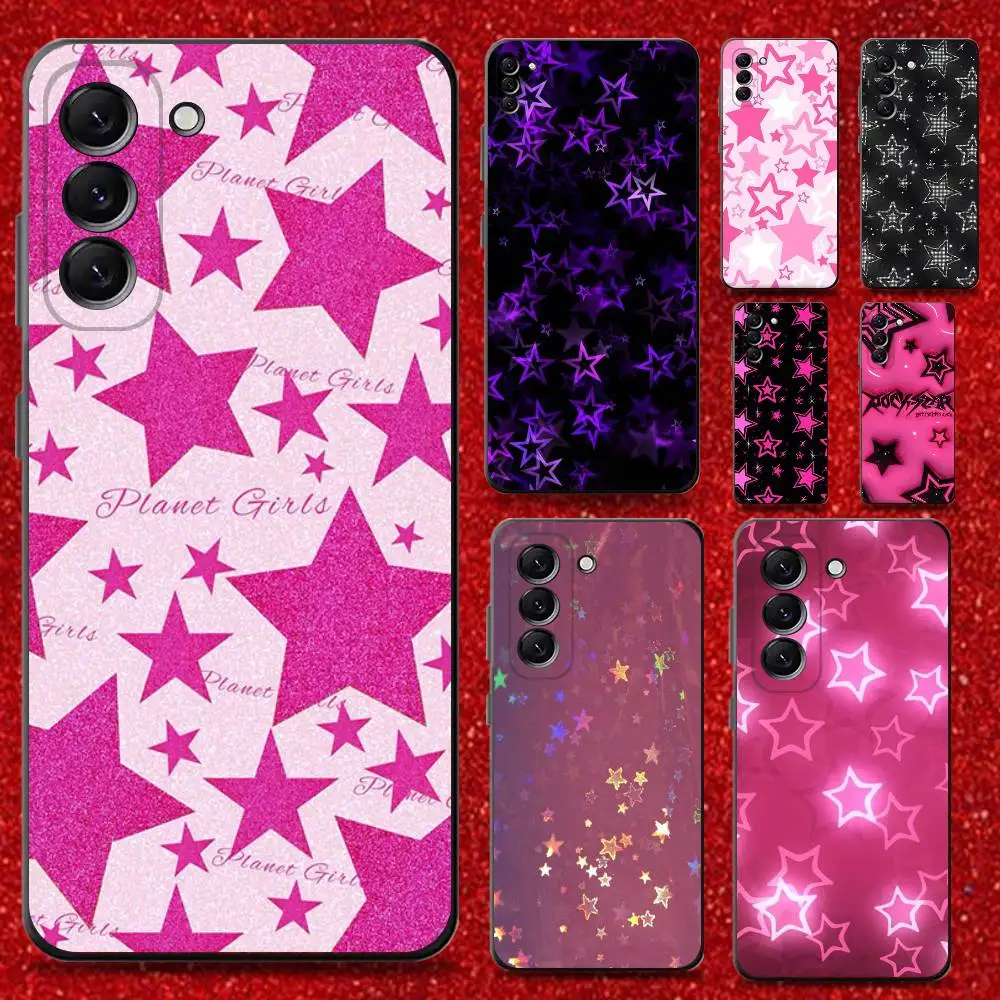 

Y2k Star Element Phone Case For Samsung Galaxy A13,A21s,A22,A31,A32,A52,A53,A71,A80,Soft Black Shell