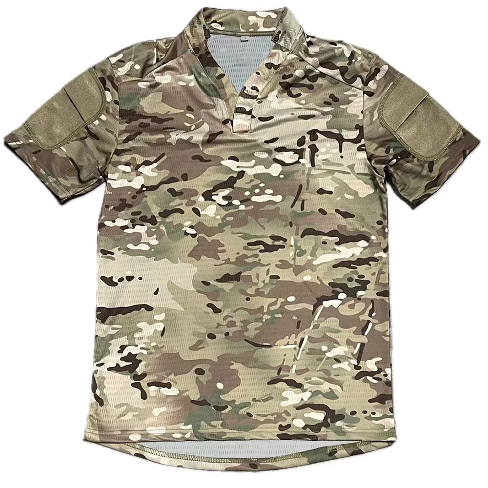 Outdoor Hunting Sport Tactical MC Camouflage VS Tactical T-shirt CP Type Breathable Quick-dry CAG Short-sleeved Shirt Top