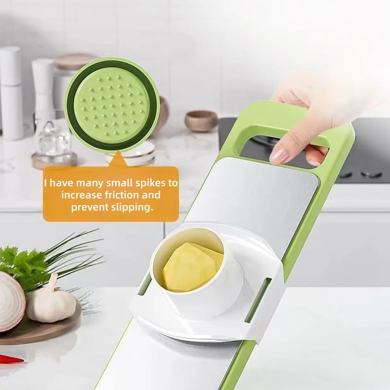 Veggie Fruit Slicer 5 Blades Stainless Steel Shredder Cutter With Safety Hand Guard Fit Potato Carrot Cucumber Kitchen Gadget