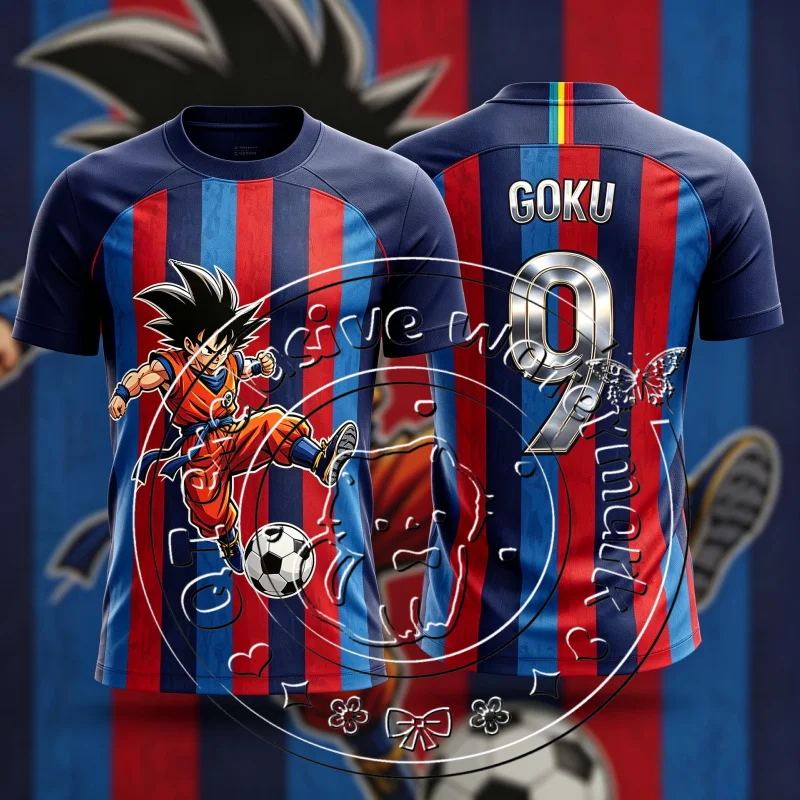 Summer Hot Sale Dragon Ball Goku Football Jersey 3DQuick Dry Tee Men Women Sports Training Anime Trend Casual Short Sleeve Shirt
