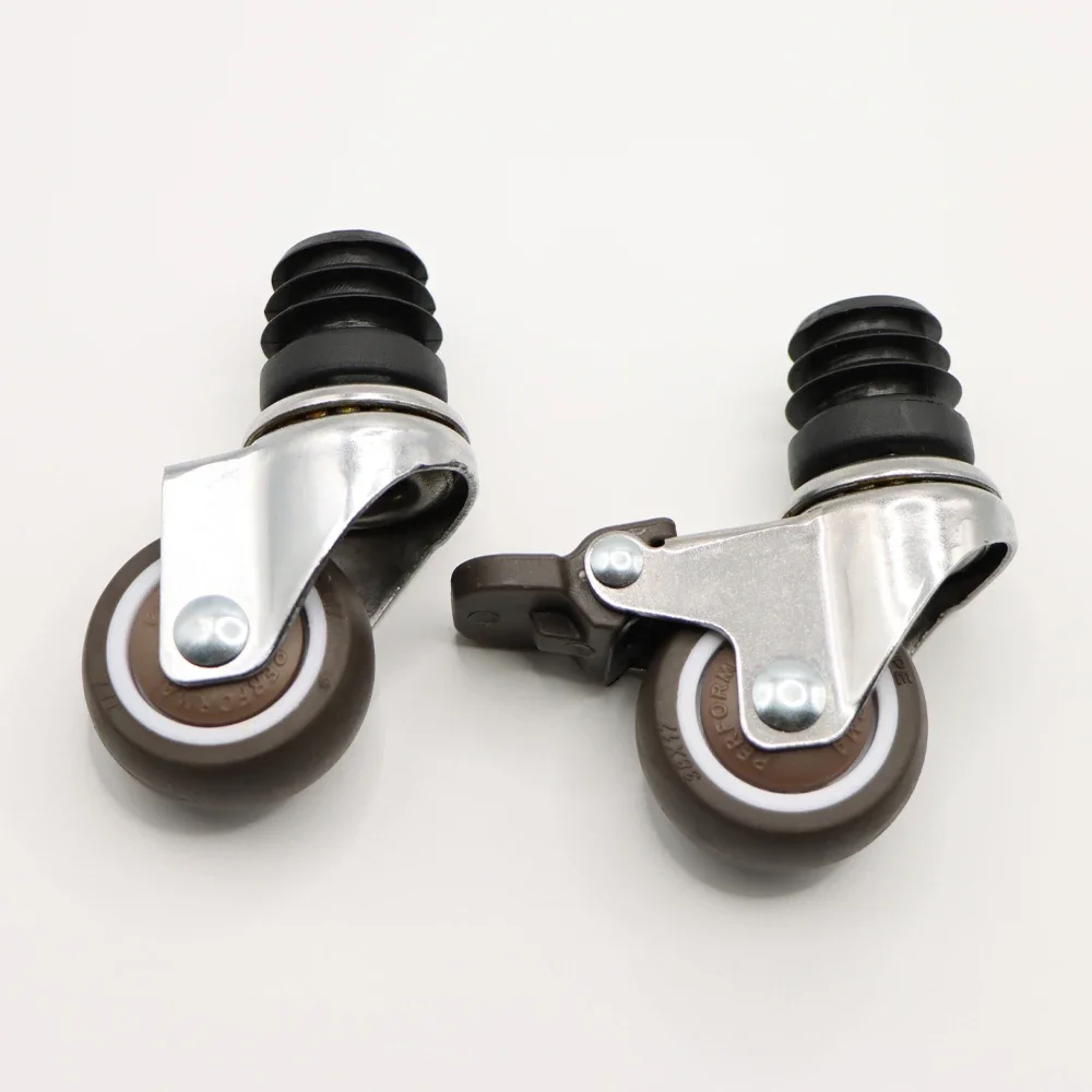4Pcs Furniture Swivel Casters M8 Threaded Stem 1.5